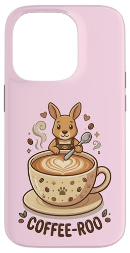 Coffee-Roo Kangaroo Coffee Lover Cute Pun T�V���c �X�}�z�P�[�X iPhone 14 Pro �p