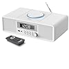 Retro Bluetooth CD Player with Alarm Clock & FM Radio - 20W Stereo Speakers, Top-Loading Design, Dual Alarms, USB/AUX Input, Remote Control - for Bedroom, Home & Office