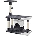 Yaheetech Cat Tree Tower Cat Condo Cat Activity Tree Centre with Sisal Scratching Posts/Cozy Perches/Condo Kitten Climbing Frame