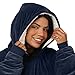 THE COMFY Original | Sherpa Lined Microfiber Fleece Wearable Blanket, Oversized Design with Hood and Pocket, From Shark Tank, for Women & Men, Warm and Cozy Gifts