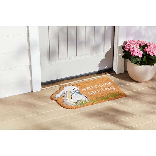 Mud Pie Tapete de porta de coco, marrom