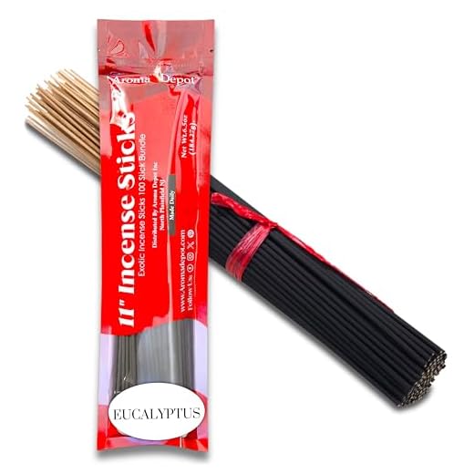 Aroma Depot Eucalyptus Most Exotic Incense Sticks. Approx 85 to 100 Sticks Per Bundle, Length - 10.5 Inches, Each Natural Stick Burns for 45 mins to 1 Hour Each. Long Lasting. Guarantee 100% Pure