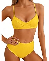 Yellow 2 Piece Swim Suit