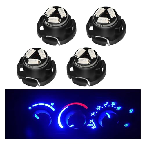 RAVSOFT AC Climate Heater Control LED Lights Bulbs Kit replacement Compatible with 2002-2008 Dodge Ram 1500 2500 3500 Dakota (Blue), Pack of 4