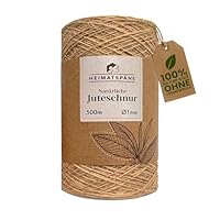 Heimatspäne Juteschnur 500m – Reißfestes Naturgarn für Basteln, Garten und als stabile Paketschnur