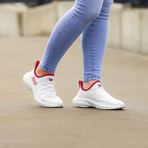 Image of FOCO NFL Womens NFL Team Logo White Athletic Shoes Sneakers