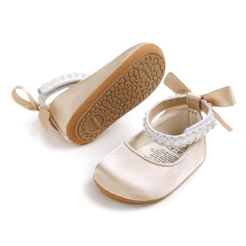 Baby Girls Mary Jane Flats Wedding Uniform Dress Shoes Soft Anti-Slip Sole Infant Newborn Crib First Walkers Prewalker Shoe by Myleleya - Used condition - Image 8