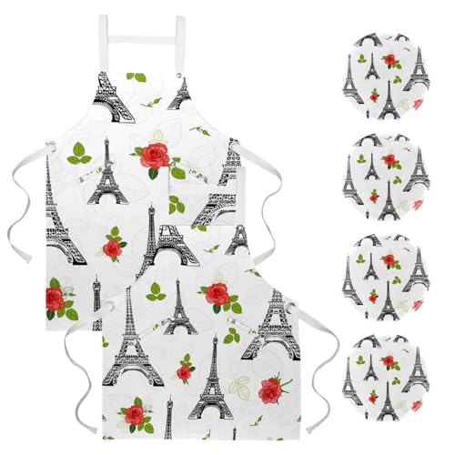 Tablier de cuisine ajustable avec broches pour éviter les taches