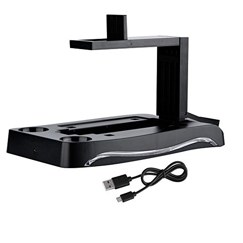 Zerone Controller Ladestation für Docking Station 4 in 1 Ständer mit 2 Gamepad Ständer für VR PS Move
