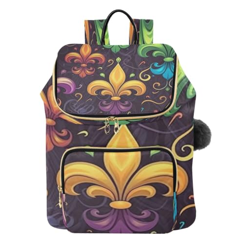 Sac à dos femme fleur de lis sac décontracté léger et tendance pour voyage et ville