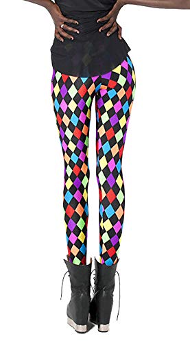 Image of QZUnique Leggings for Women, Halloween Full-Length Printed Legging Footless Elastic Yoga Pants, Regular and Plus Size