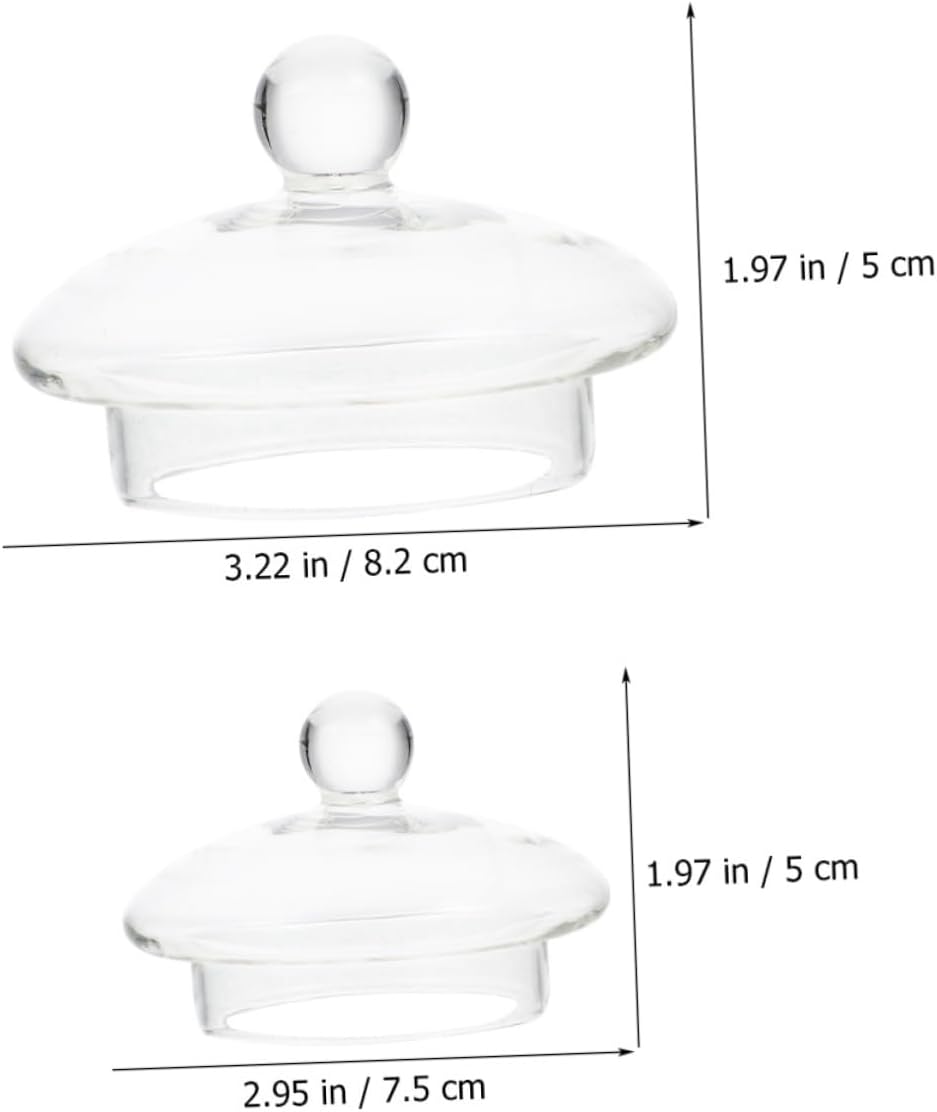 TIDTALEO 4pcs Teapot Accessories Glass Tea Maker Lid Flower Teapot Cover Teapot Infuser Lids Glass Teapot Lid Replacement Glass Teapot Strainer Caps Tea Steeper Loose Leaf Porcelain Teapot image 3
