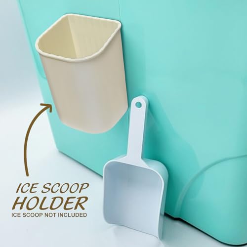 KAWENDE Ice Scoop Holder for Ice Machine, L 2.56\'\' x W 2.56\'\' x H 4.13\'\' Magnet Plastic Scoop Holder Scoop Caddy for Ice Maker Countertop, Ice Bucket, Ice Cream Scoop Holder (Ice scoop not included)