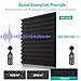 HUIDNAI 50 Pack Acoustic Foam Panels 12 x 12 x 1 Inches, Sound Proof Foam, Sound Proofing panels, Studio Foam, Sound Panels Noise Reducing for Wall (Black, 50 Pack)