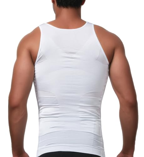 Mens Compression Tank Tops Slimming Body Shaper Vest Shirts Abs Shaping Workout Shapewear2