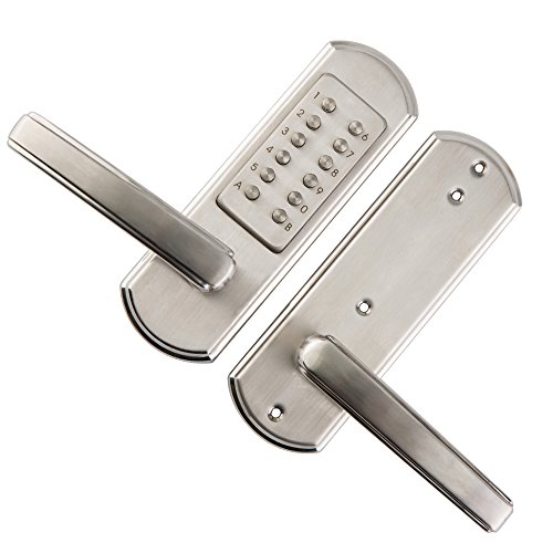 Keyless Mechanical Combination Door Lock Digital Code Keypad Security Entry Door Stainless Steel 304 Not Deadbolt (Only For The Left Handed Door Opens Inward) … (Left Handle) #TOP5