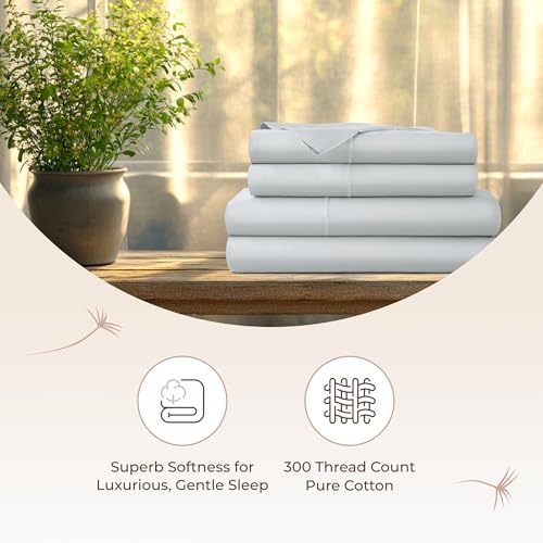 Image of Whisper Organics 100% Organic Cotton Bed Sheets with Deep Pocket 3 Pc. Set