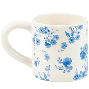 Primitives by Kathy Blue Floral Rabbit Mug Primitives by Kathy Blue Floral Rabbit Mug