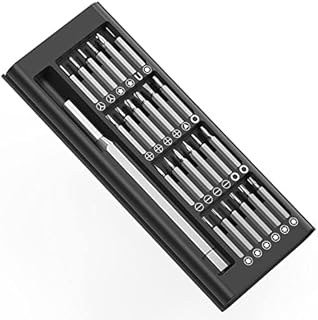 25 in 1 Mini Laptop Screwdriver Set, Ancable Mini Magnetic Screwdriver Tool Kit Aluminum Handle S2 Driver Bit, Portable Tool Kit for Laptop, Mobile Phone, Watch, Computers, Glasses Repair