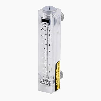 Panel-Mount Water Flowmeter, Liquids Flowmeter with Acrylic Plastic Rectangular Body 0.21GPM