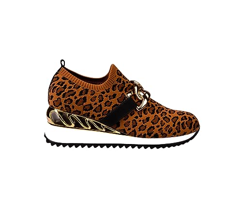 Opiniones y reviews de Cuñas de unión los 10 mejores. 40 Ninety Union Boston - Tenis de cuña con ribete metálico, Leopardo, 4 US