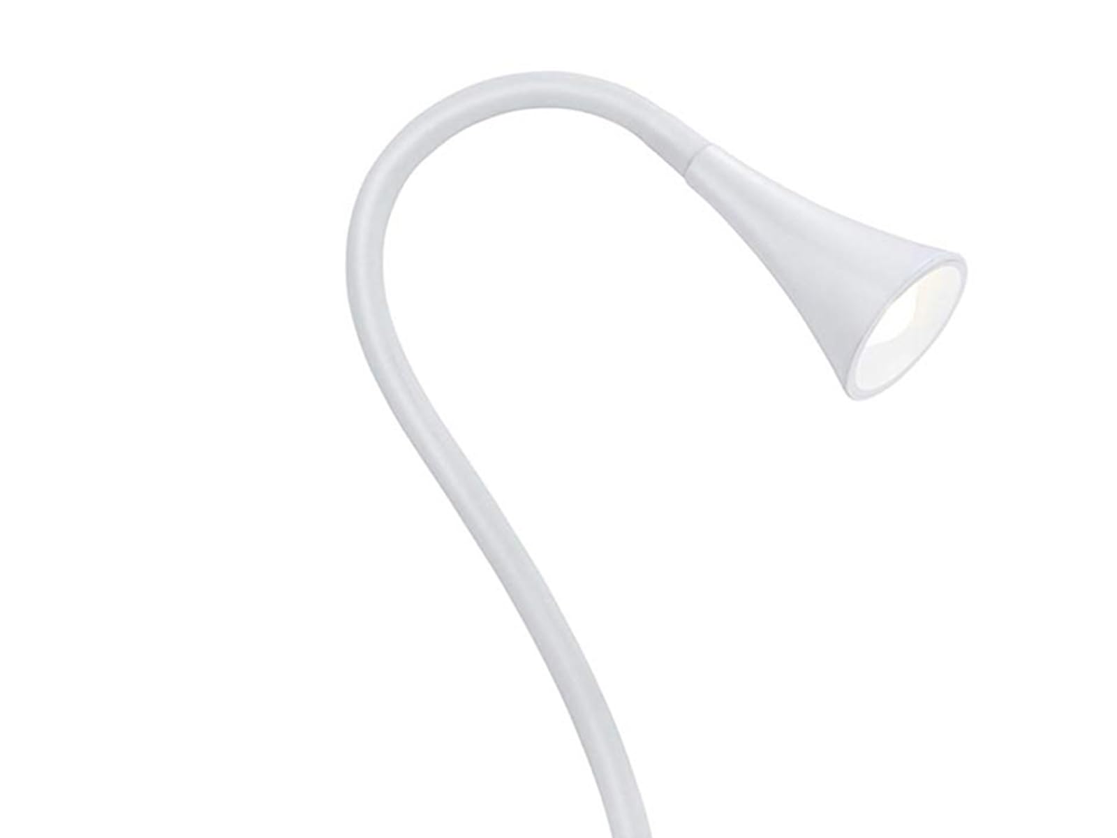 Set di 2 luci flessibili a LED, colore bianco, altezza 35 cm, con collo di cigno