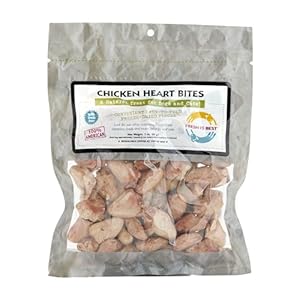 Fresh is Best Freeze Dried Raw Whole Chicken Heart Treats for Dogs/Cats , 3 Oz
