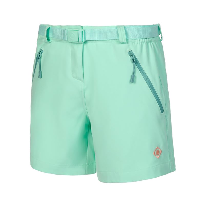 Izas RILLO W Pantalón Corto de Trekking para Mujer, Secado Rápido y Elástico, Repelente al Agua y Transpirable, Regular Fit con Trabillas y Bolsillos con Cremallera