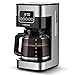 FRESKO Filterkaffeemaschine Edelstahl, 900W 1.5 L Kaffeemaschine, Digitaler Programmierbarer Timer, Permanentfilter, Glaskanne 12 Tassen, Warmhalteplatte, Aroma Selector, Tropf-Stop