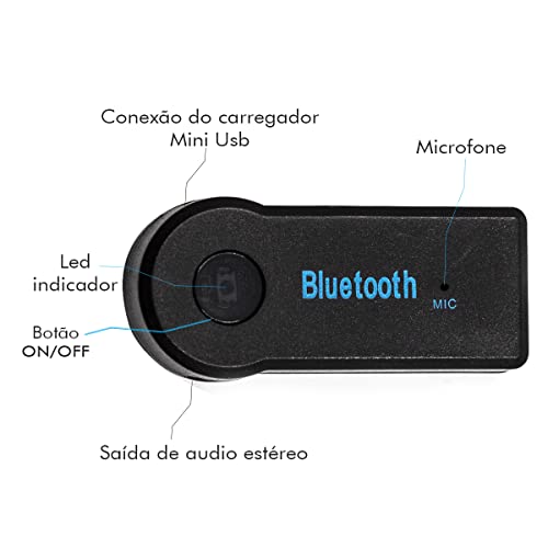 Adaptador Receptor Bluetooth P2 Microfone Integrado Haiz HZ-334