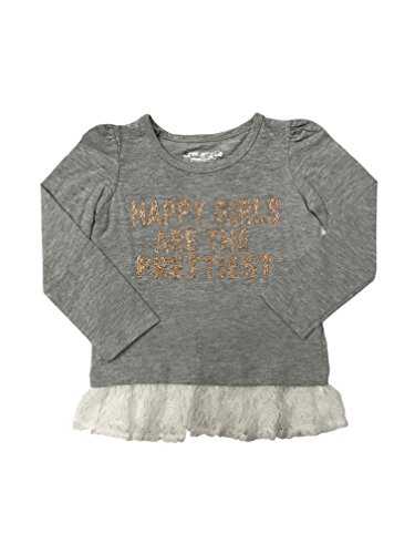 Blusas de manga comprida para meninas Freestyle com designs modernos, Renda cinza, 5