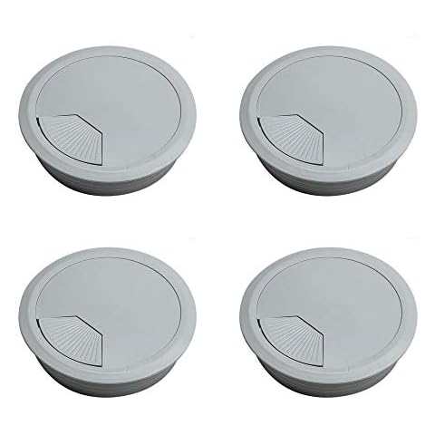 Cable Grommet Ø 60mm Light Grey Outlet Desk Tidy Insert Plastic Cable Organiser Set of 4 Cover