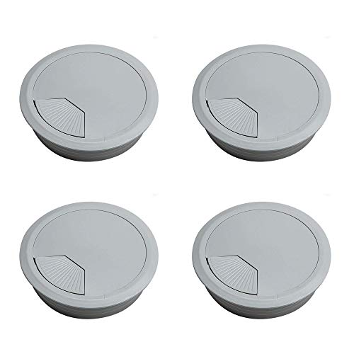 Cable Grommet Ø 60mm Light Grey Outlet Desk Tidy Insert Plastic Cable Organiser Set of 4
