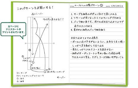 Amazon | テニスノート(tennis note)（1冊）B6判 カラー：ピンク