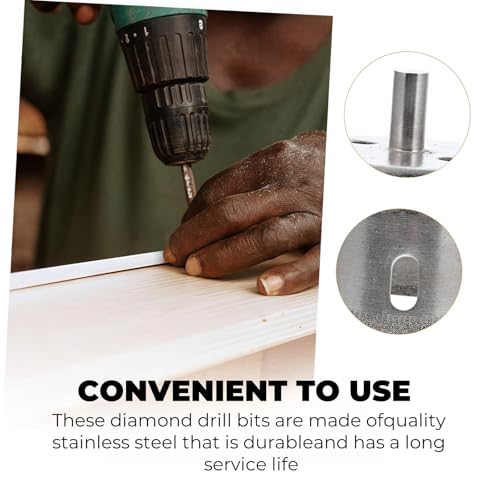 Diamond Drill Bit, Hole Saw Drill Bits Tools Set for Glass/Tile/Ceramic/Marble/Porcelain Cutting, Hollow Core Drill Bits Cutter with Diamond Coating, Carbon Steel 8mm-50mm 10 PCS 5 Diamond Drill Bit, Hole Saw Drill Bits Tools Set for Glass/Tile/Ceramic/Marble/Porcelain Cutting, Hollow Core Drill Bits Cutter with Diamond Coating, Carbon Steel 8mm-50mm 10 PCS - Image 5