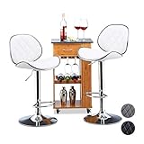Dekorativ: Schicker Barstuhl im kultigen Retro-Design - Toller Materialmix aus Kunstleder und Chrom