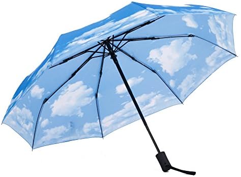 SY COMPACT Travel Umbrella Windproof Automatic LightWeight Unbreakable Umbrellas-factory outlet umbrella (Blue)