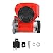 Keenso 115dB Loud Train Sound Car Horn, Premium Metal ABS Material with Stable Performance for Universal Fit Cars Motorcycles Boats (Red)