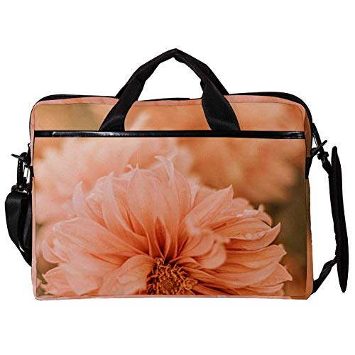 Bolso bandolera para portátil de 14 a 15,4 pulgadas con diseño floral rosa