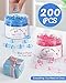 200PCS Mini Acrylic Pacifiers for Baby Shower Games, 0.83 Inch Clear Pink Pacifiers Bulk, Chupones para Gender Reveal Party Favors, Decorations & Craft Supplies