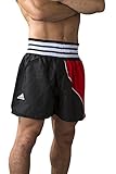 adidas Hose Kickboxen Kickboxing Shorts, Schwarz/Rot, XXS