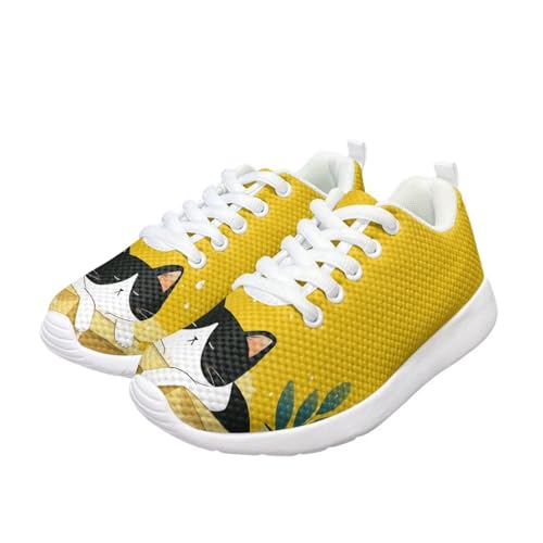 Cartoon Animals Kids Sneakers Lightweight Running Shoes Breathable Athletic Tennis Lace Up Fashion Shoes for Little Kid US Size11.5-13/ Big Kids US Size1-34