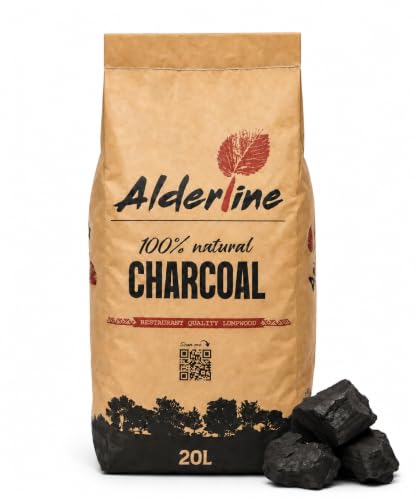 Image of Alderline Lumpwood BBQ Charcoal, Premium Restaurant Grade Barbecue Coal 20L