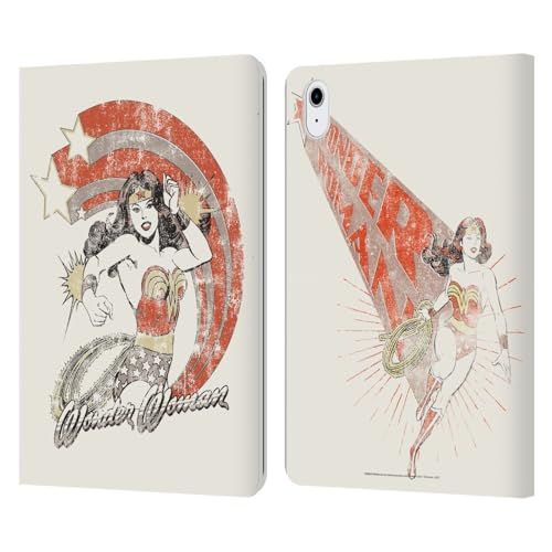Étui portefeuille cuir Wonder Woman DC Comics pour Apple iPad Air 11 2024 vintage