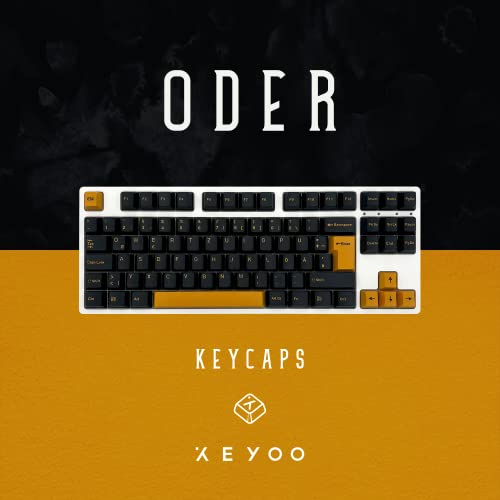 Keyoo Keyboards Keycaps Oder | PBT Dye Sublimation - ISO de-Layout für mechanische Tastaturen |