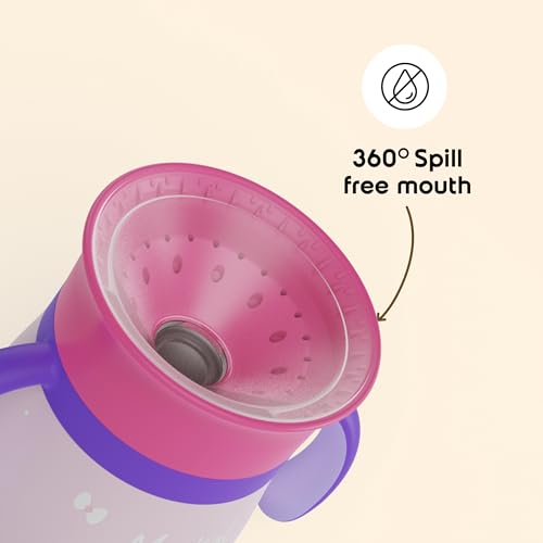 Image of rabitat Sip Around Stainless Steel Sipper 390ml | 2 Years Brand Warranty | Leak Proof | BPA Free | Sippy Cup for Kids with Soft Silicone Rim | Ergonomic Design, Uni Pop