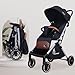R for Rabbit Street Smart Auto Fold Stylish Newborn Baby Stroller| Aluminum Frame Pram with One Click Fold |Travel Friendly Cabin Trolley Stroller for 0-3 Years ||(Pure Black)