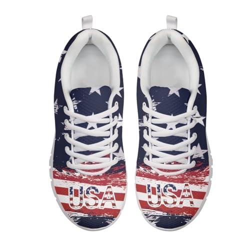 Image of GIFTPUZZ Mens Lace Up Athletic Trainers Running Sneakers Wedge Breathable Gym Lightweight Sports Tennis Shoes