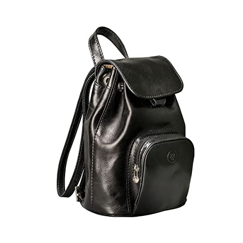 J T C JUZAR TAPAL COLLECTION Leather Backpack Purse Mid Size & Convertible into single strap sling Bag or Backpack wearing Multiple Organizer Pockets, Tan Light Brown