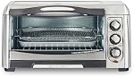 Hamilton Beach Friteuse à air et grille-pain Sure-Crisp, acier inoxydable, four de comptoir pour 6 tranches, 1400W, convient pour une pizza de 12 po, friture à air, cuisson, grillade et grillage, 31323